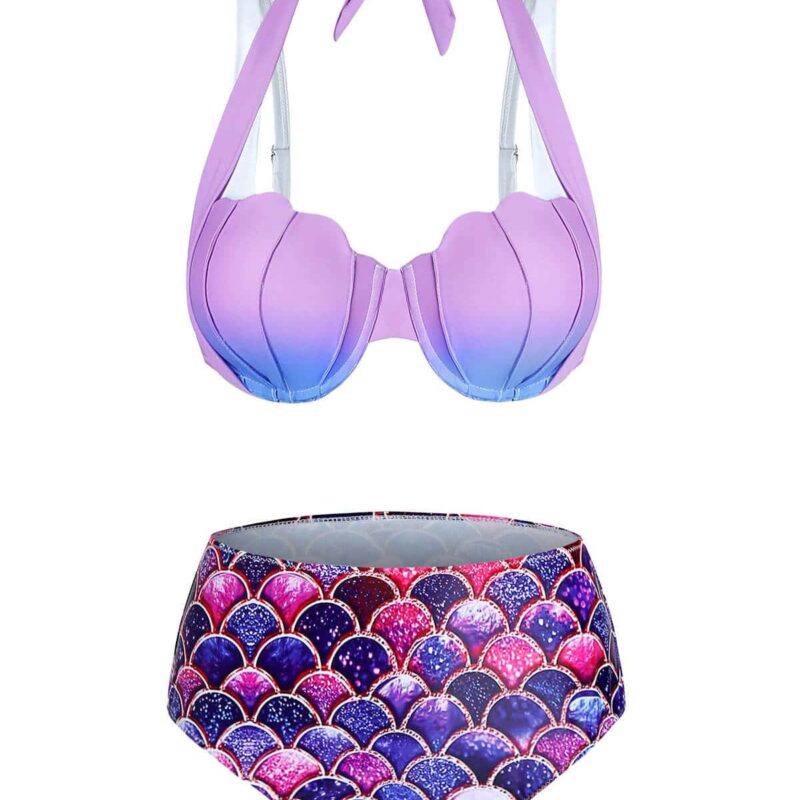 Maillot de bain de sirène Violet