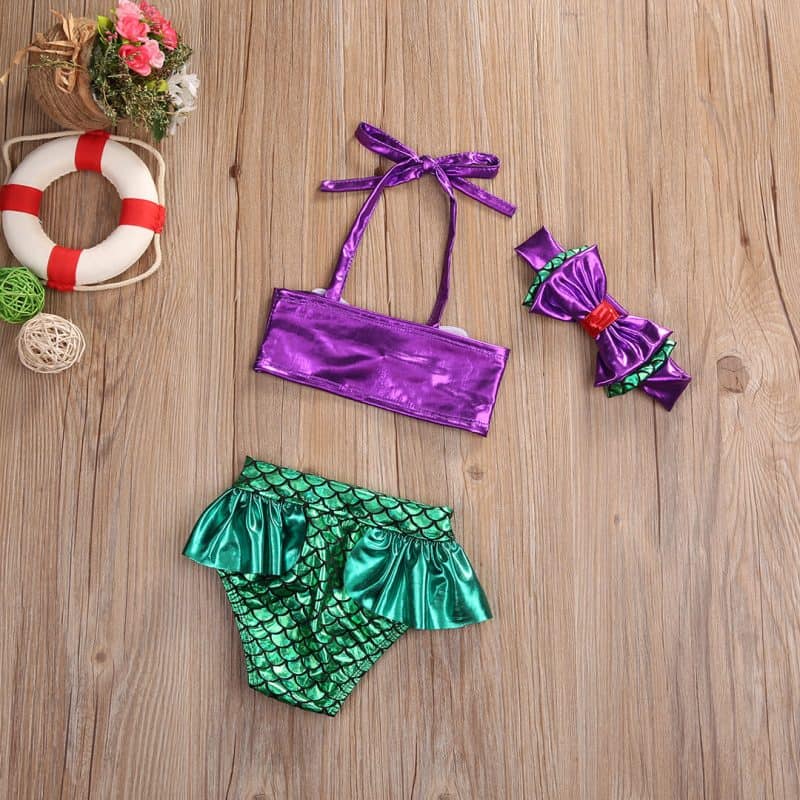 Maillot de bain sirène bébé arriere
