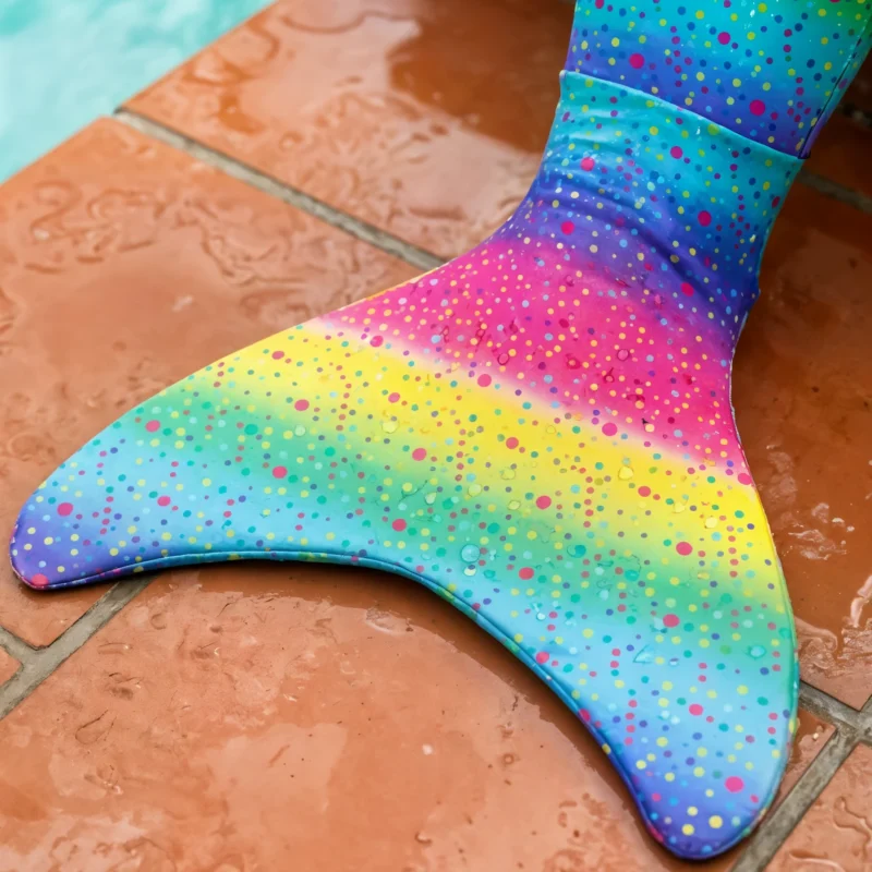 Détail de la nageoire de la queue de sirène Multicolore pour Fille
