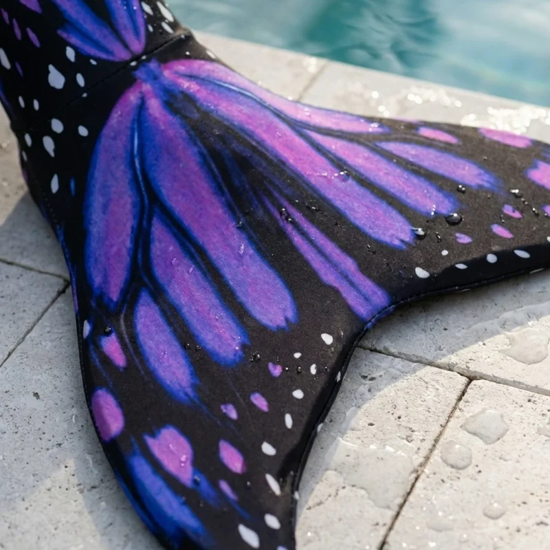 Détail de la nageoire de la queue de sirène Papillon Lune