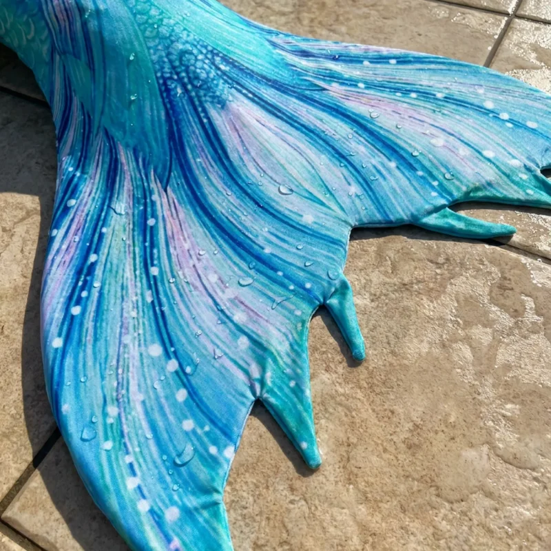 Détail de la nageoire de la queue de sirène Atlantica