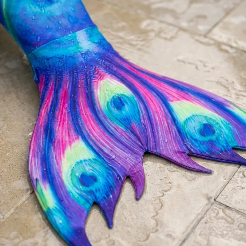 Détail de la nageoire de la queue de sirène des Abysses