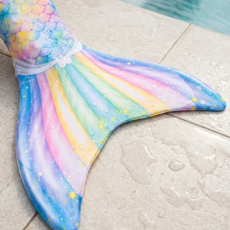 Détail de la nageoire de la queue de sirène Multicolore